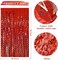 Red Streamers Tinsel Foil Fringe Curtains Wavy for Parties Sparkle Metallic Wavy Foil Fringe Backdrop Curtain for Party Decorations Photo Booth Props Birthday Graduation Wedding Valentines Decor